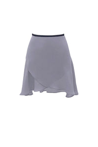 black ribbon wrap skirt / short / grayish blue