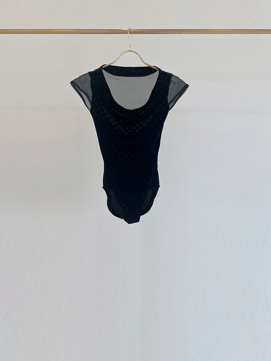 Retune.stina / butterfly cap / velours dot black / kids & girl