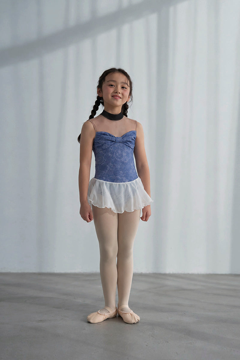 type Y neck ribbon / Atlas blue / kids & girl
