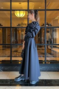 白木/黒塗り 最終価格！STINA closet ワンピースドレス - 通販 - www