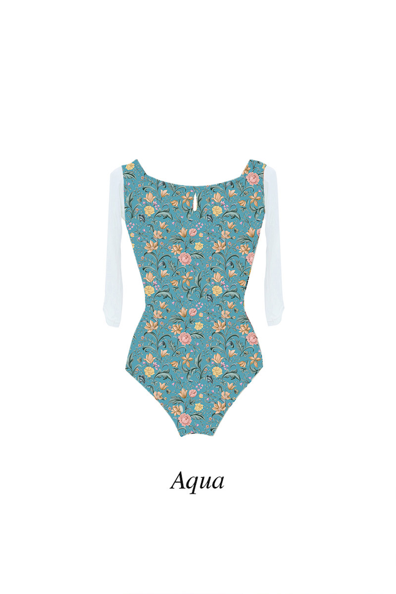 stina 名古屋Popup限定レオタード M 水色 stina / type U ballerina ＋ / noble turquoise / custom
