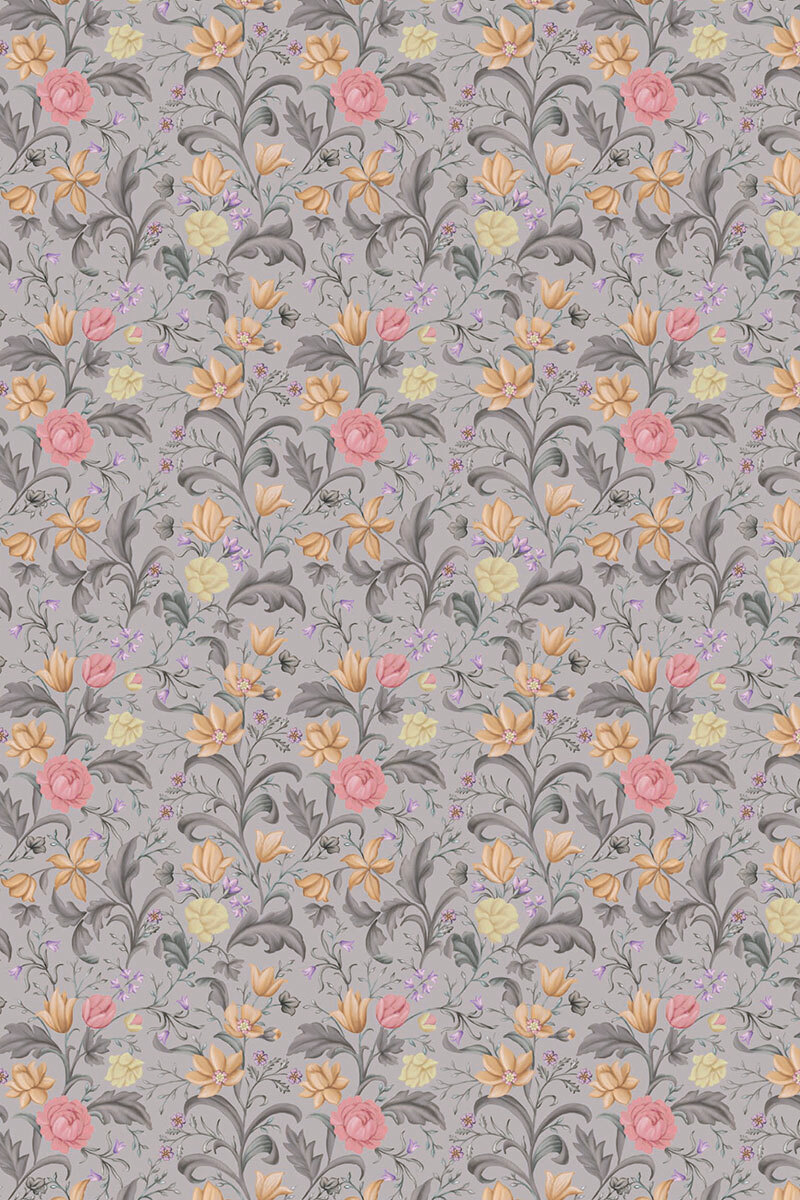 美品【stina】 type V lucky グレー花柄レオタード【Pサイズ】 stina / type V lucky / Noire Rose grayish mauve / girl