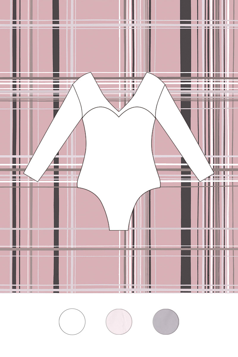 stina / type V lucky / silky pink check / custom