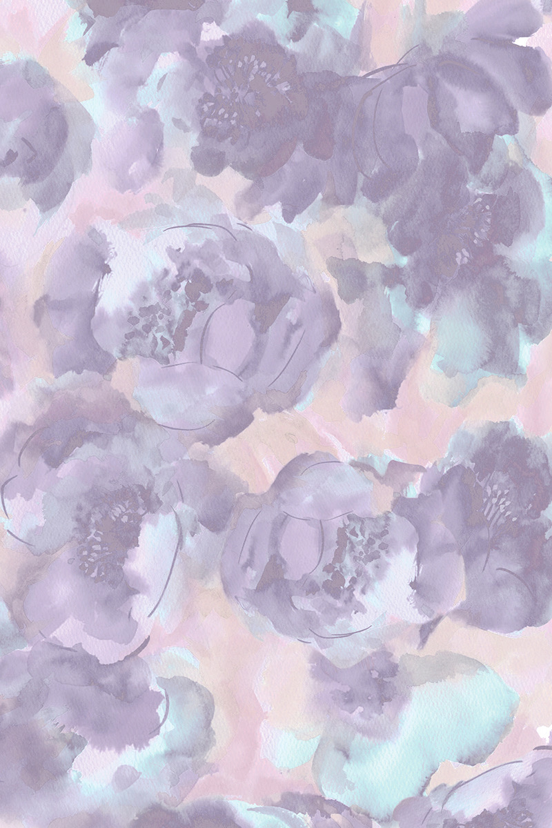 stina / type H half sleeve / blurred flower purple / custom