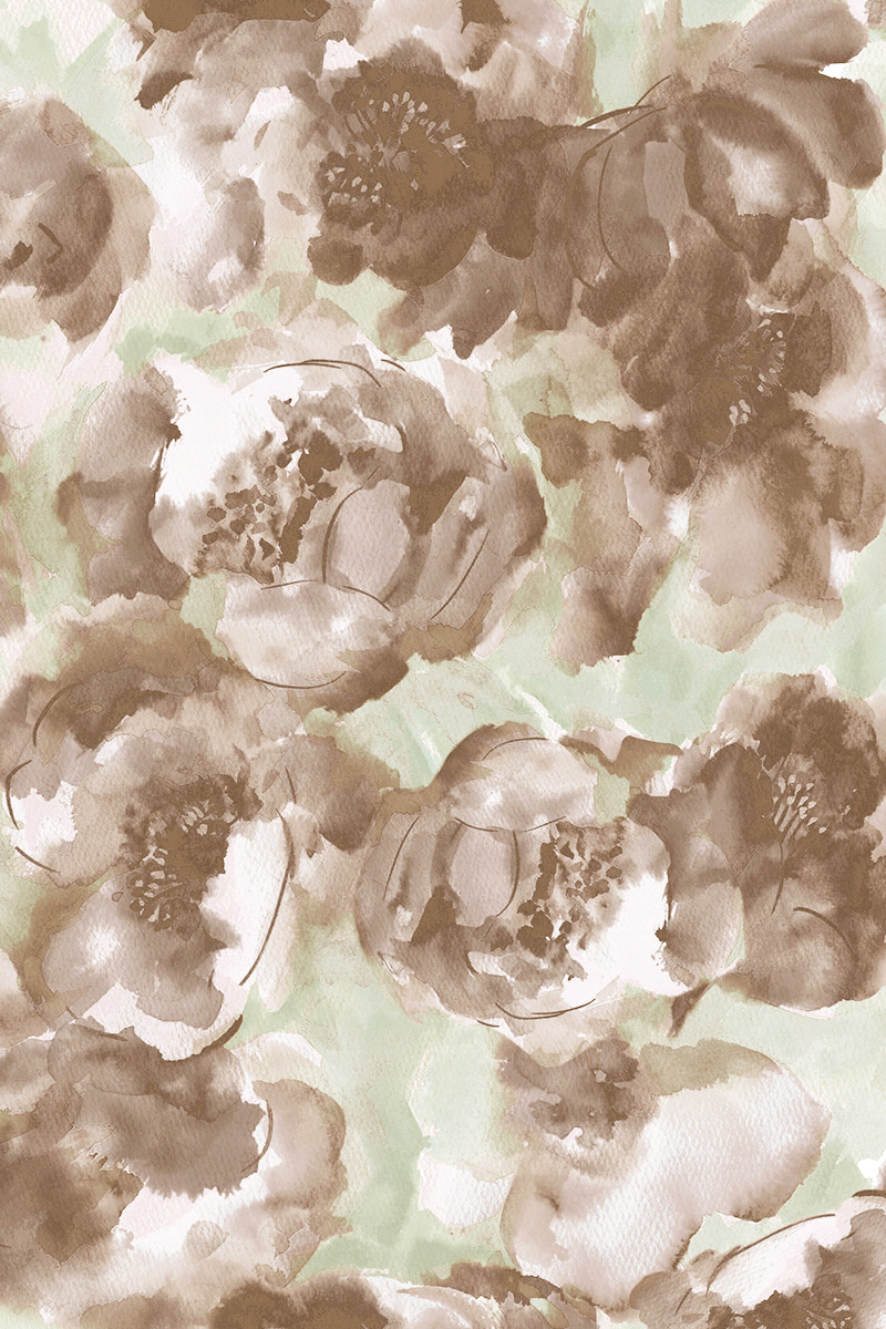 stina / type V lucky / blurred flower brown / custom