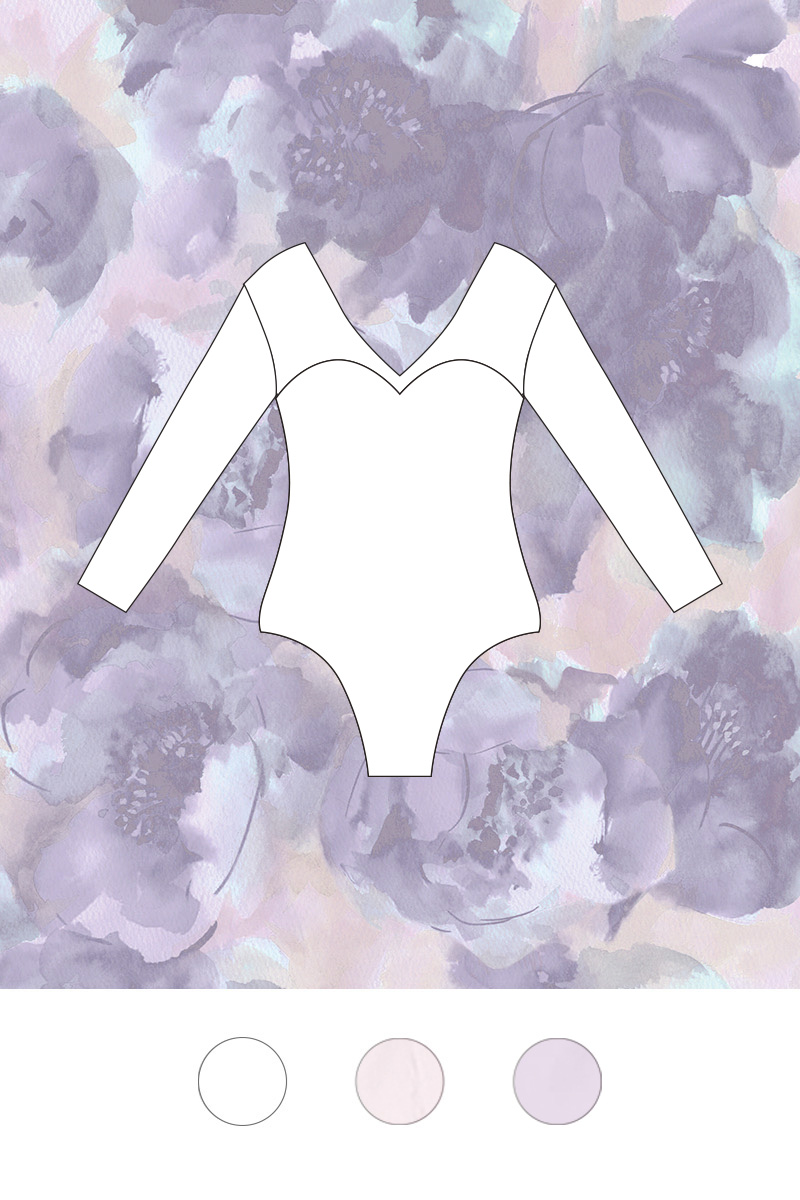 stina / type V lucky / blurred flower purple / custom