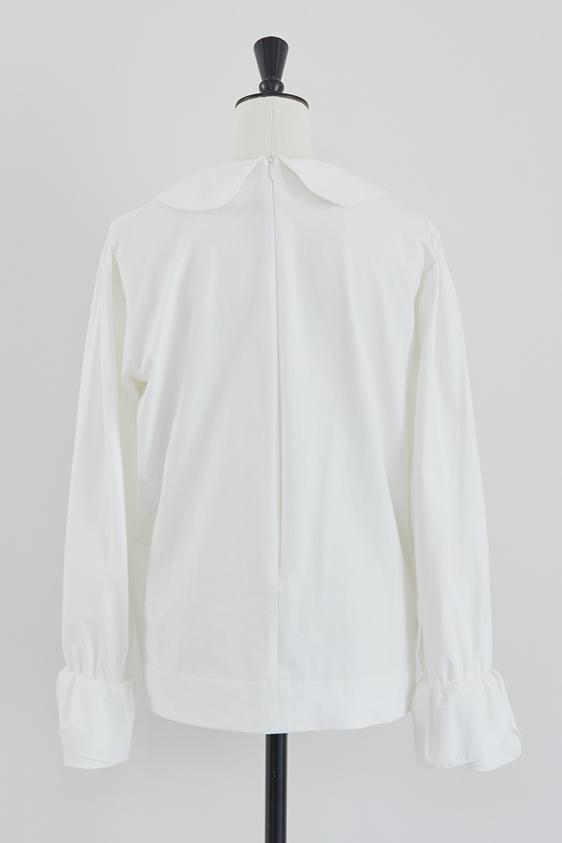 stina / tulip blouse / white