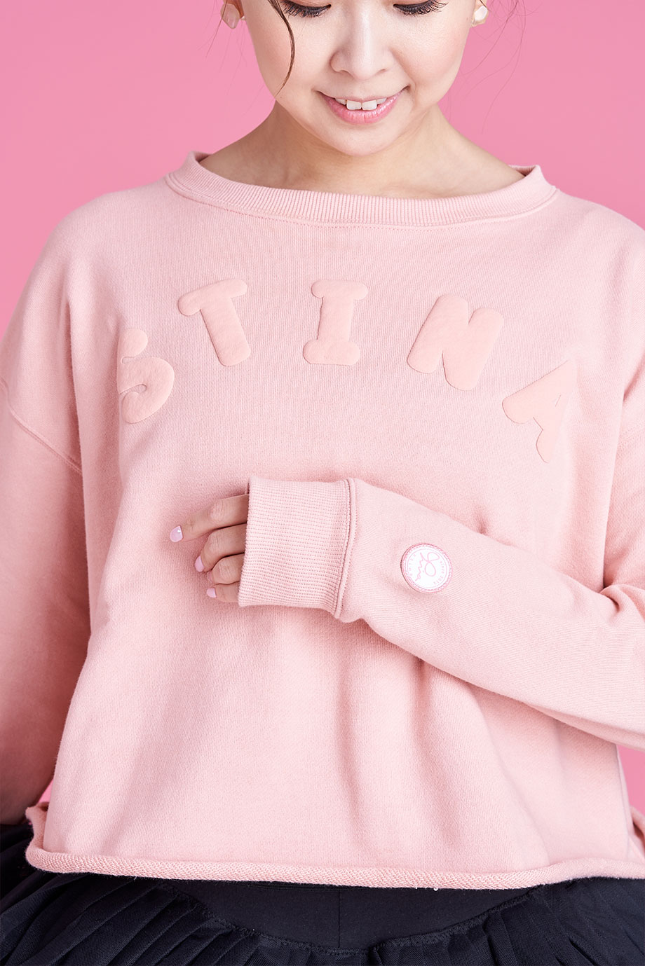 stina / Macaron Logo sweat pink
