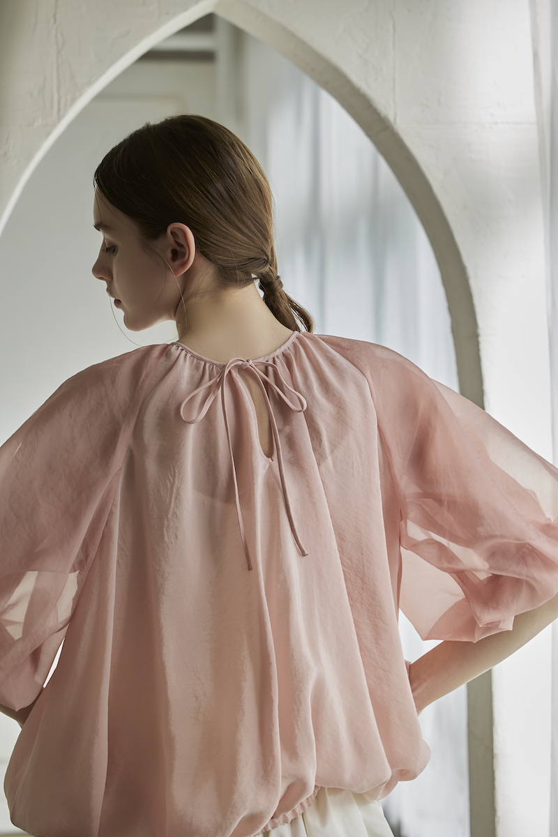 stina / candy puff blouse / pink