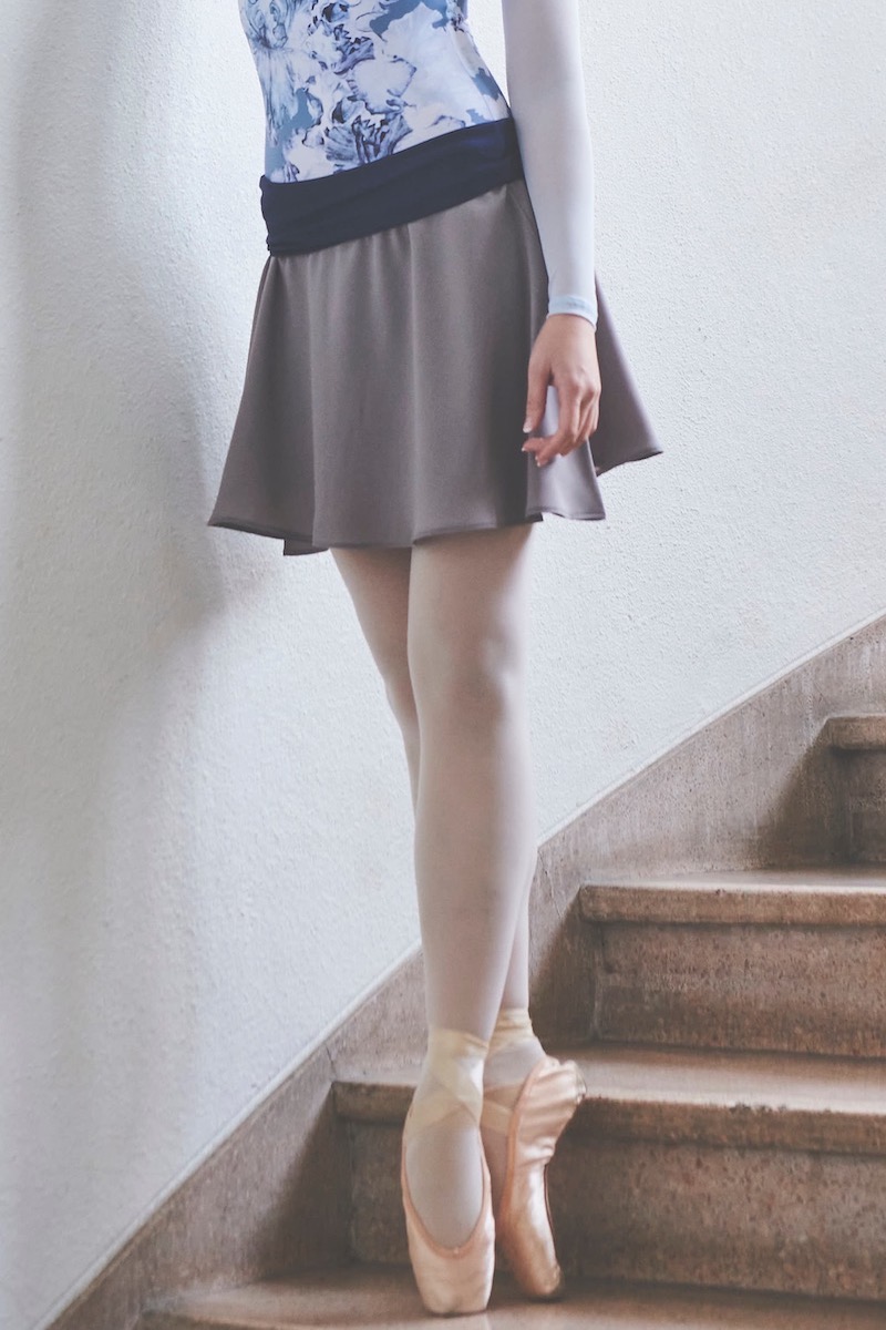 stina / bicolor pull-on skirt