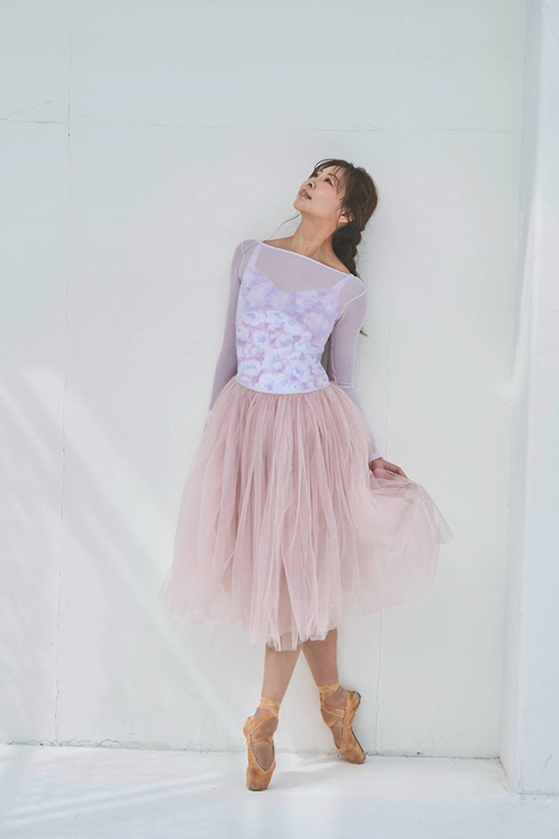 stina / type L long ribbon / Aurora pink