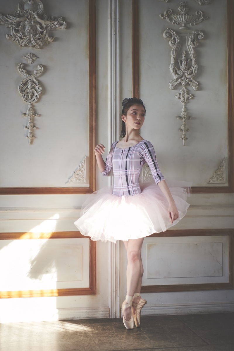 stina / type U ballerina / lavender gray check