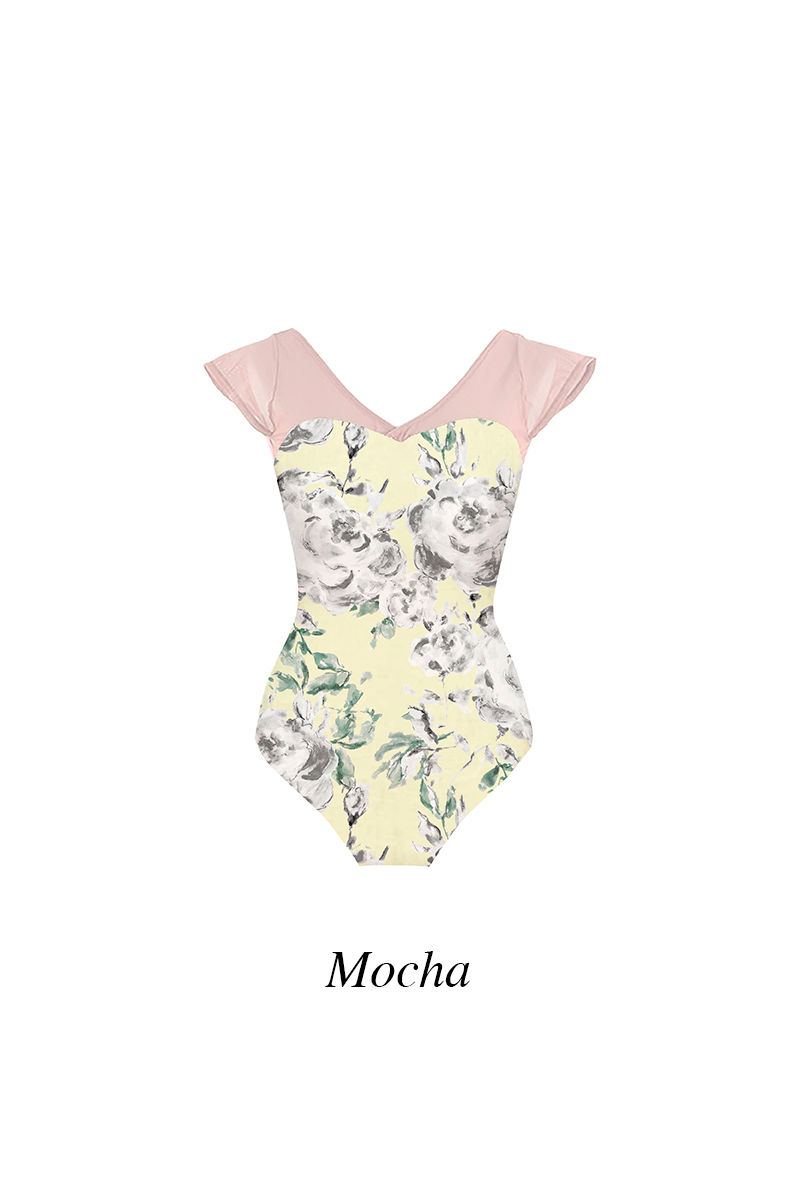 stinaハーフスリーブ　レオタード　ベージュ系　M stinaハーフスリーブ レオタード ベージュ系 M stina / type H