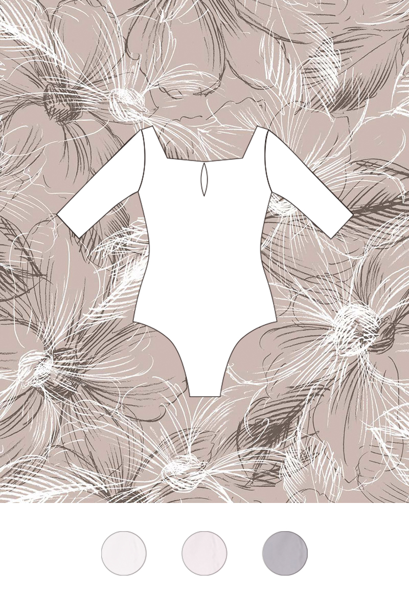 stina / type U ballerina / pastel beige gray
