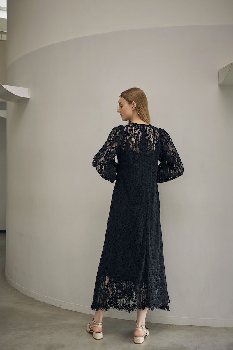 スティナ black lace dress 36 ブラックkeina - versi.pt