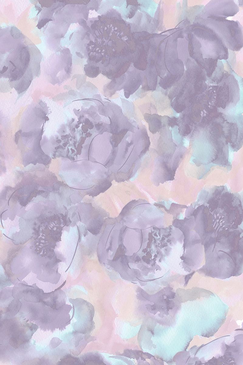 stina / type P cap sleeve / blurred flower purple